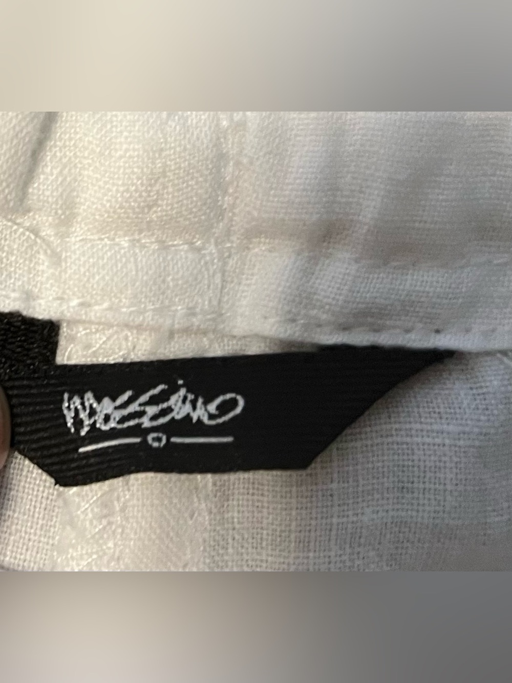 Massimo White Linen Drawstring Pants - Picture 6 of 7